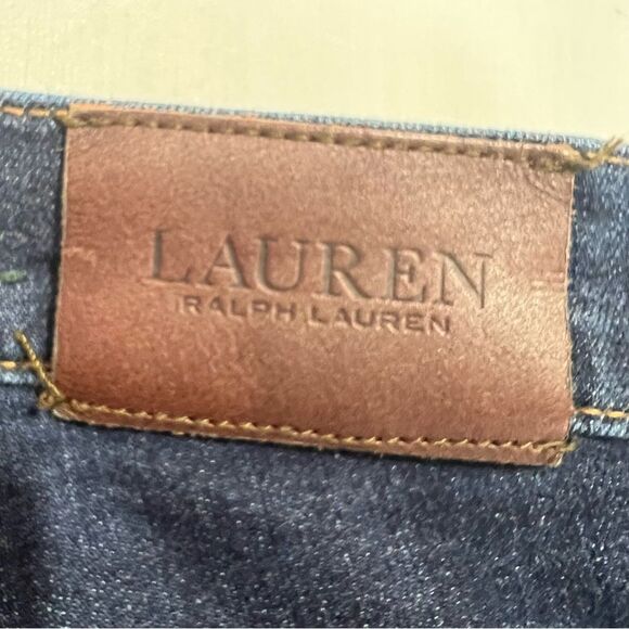 Lauren Ralph Lauren Classic Straight Leg Jeans Womens 12 Dark Wash - Picture 6 of 7